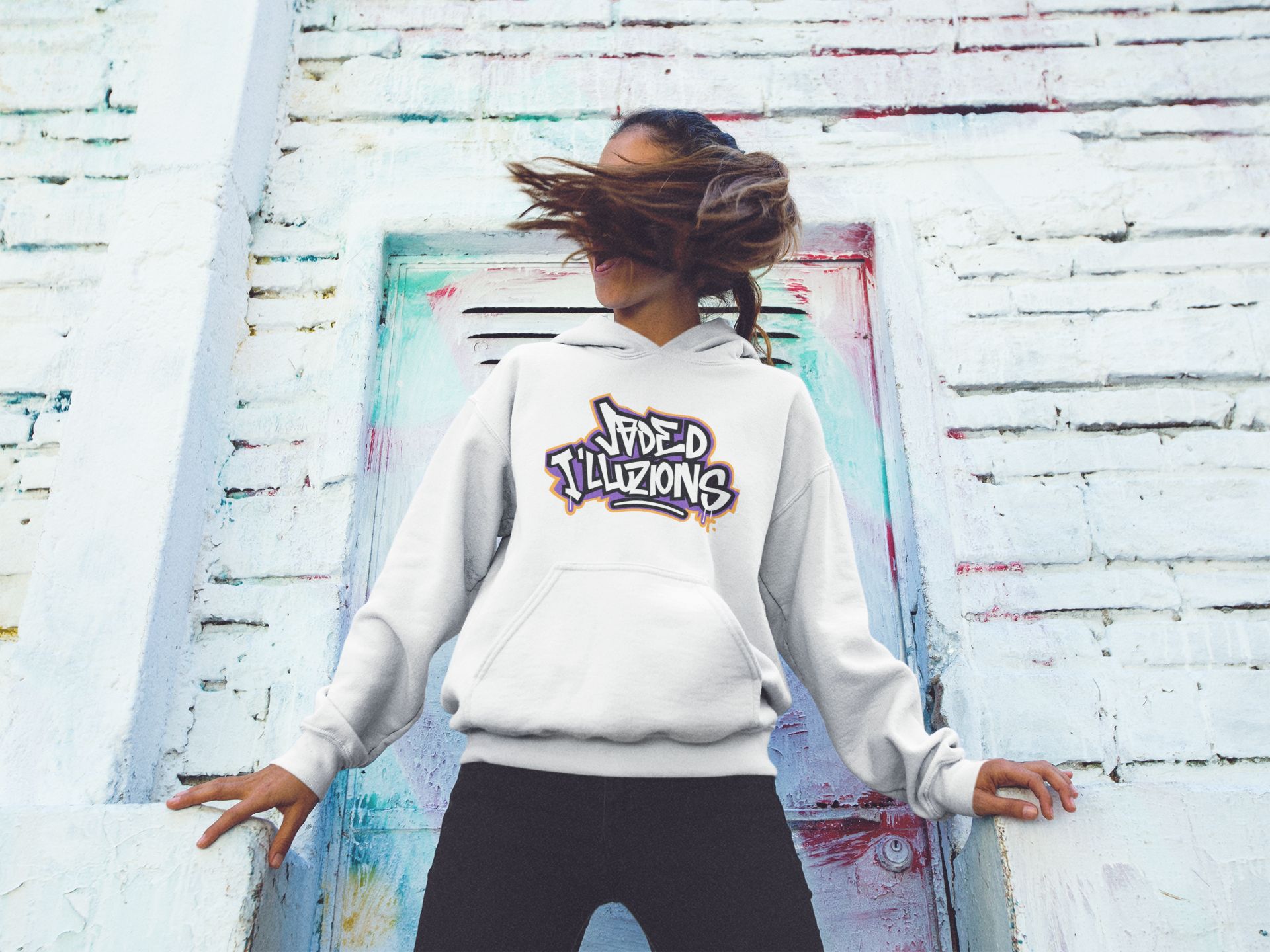 JADED I'LLUZIONS GRAFFITI LOVE HOODIE