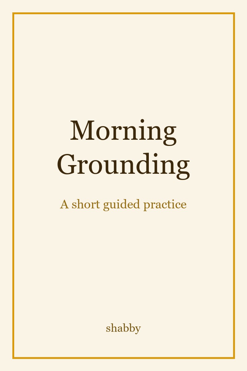 Morning Grounding - Tutorial Demo