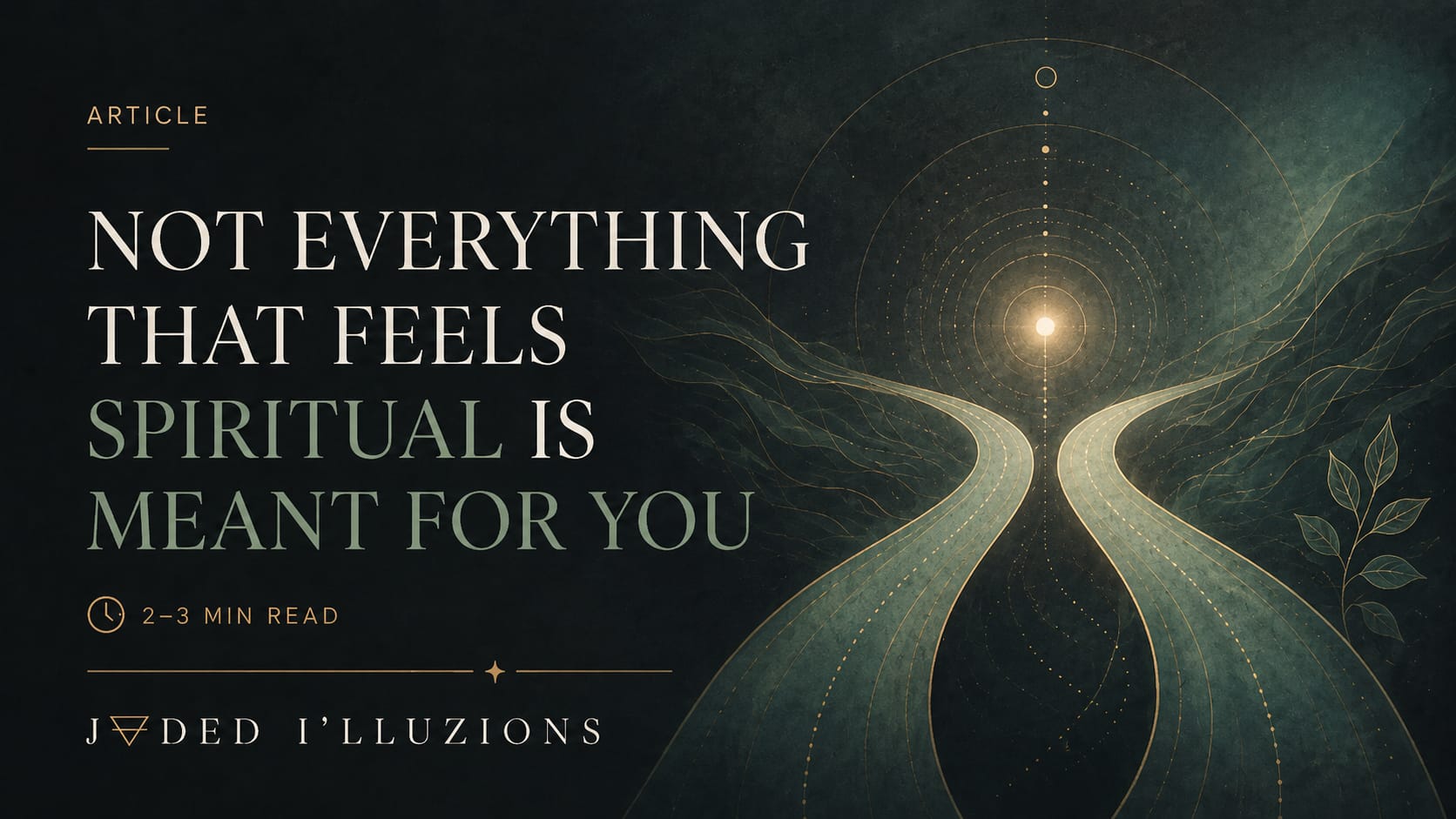 Not Everything That Feels Spiritual Is Meant for You